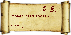 Prohászka Evelin névjegykártya